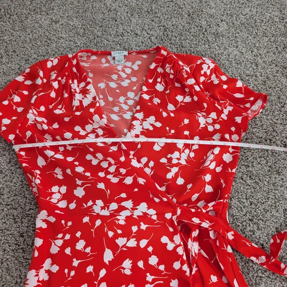 J. Crew Red and White Floral Mini Dress - Picture 7 of 9